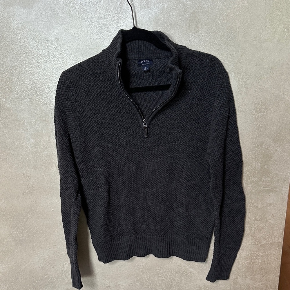 J. Crew Dark Gray Zip-Up Sweater